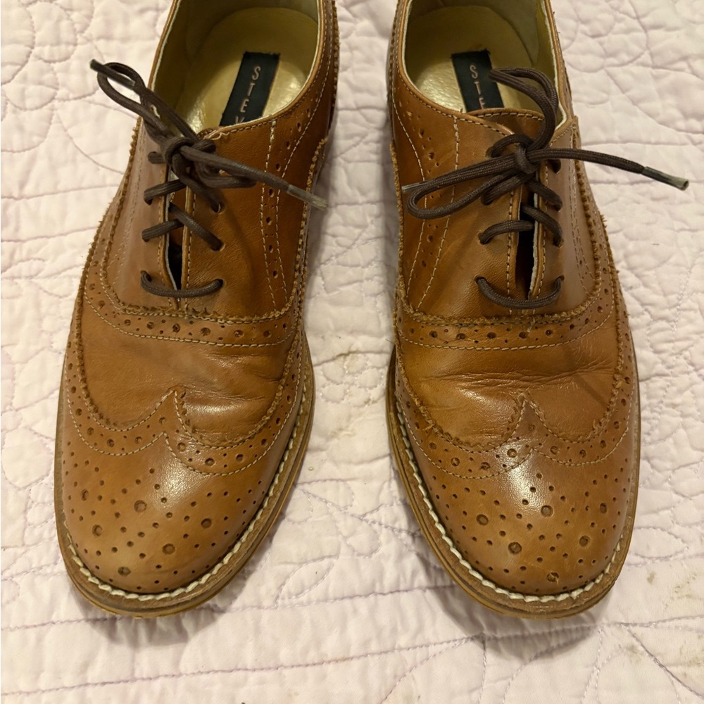 Steven By Steve Madden Tan Leather Loafers